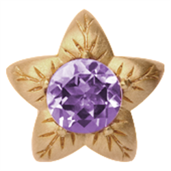 Image of Christina Collect Amethyst Flower forgyldt charm